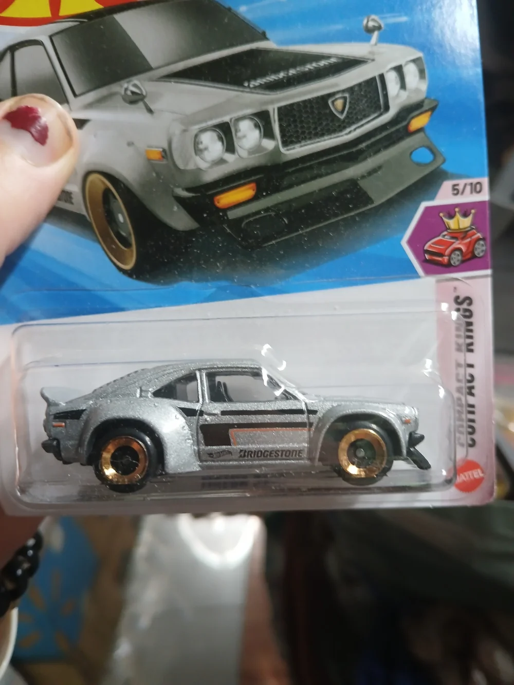 silver Hot Wheels Mazda RX-3 from the HW Compact Kings series